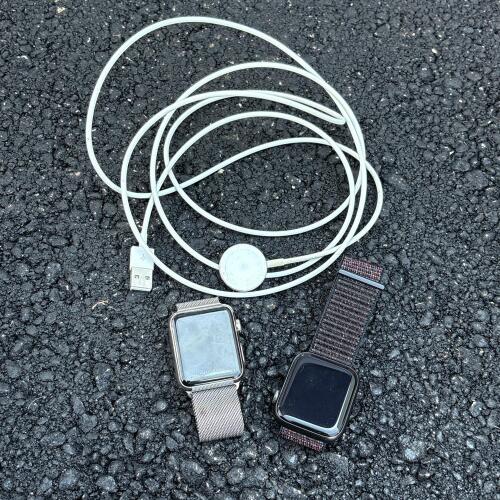 Apple Watch Lot - 44mm Series 5 GPS and 42mm Stainless Steel Watch with Charger