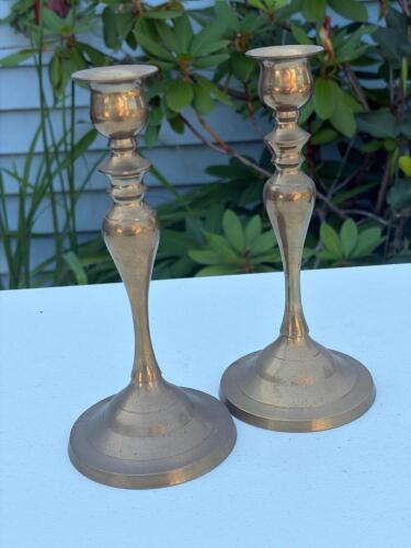 Pair of Vintage Brass Candlestick Holders