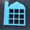 Blue Barn-Shaped Wooden Display Shelf - 3