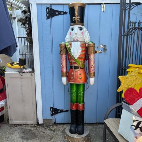 6 ft. Tall Animated Light-Up Decorative Nutcracker Statue