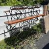 Wrought Iron and Wood Wagon Shaped Plant Stands - 2