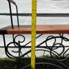 Wrought Iron and Wood Wagon Shaped Plant Stands - 5