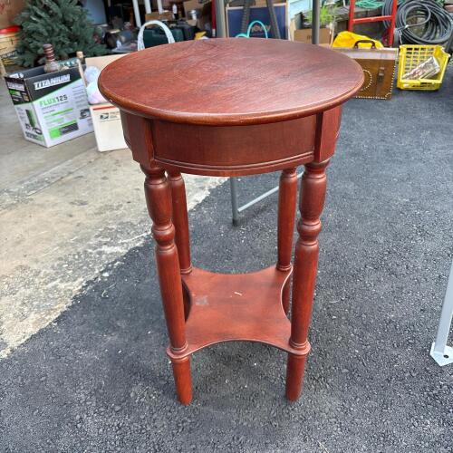 Round Wooden Side Table
