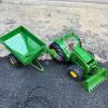 Toy Truck Lot: John Deere Tractor Trailer, CAT Backhoe, Die Cast Lesney Ford Truck - 6