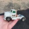 Toy Truck Lot: John Deere Tractor Trailer, CAT Backhoe, Die Cast Lesney Ford Truck - 8