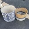 Set of 2 Fabric & Woven Laundry Baskets
