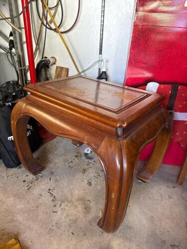 Solid Hardwood Cabriole Leg End Table