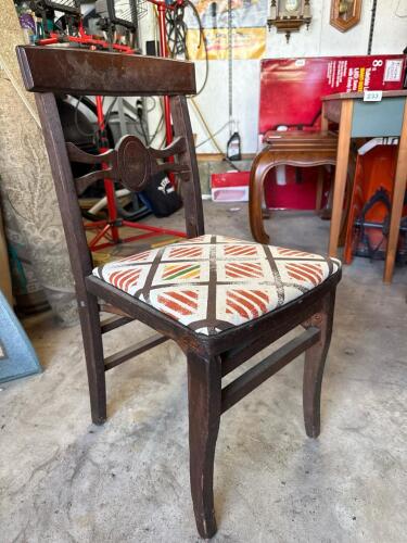 Vintage Wooden Brace Back Windsor Chair