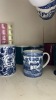 Blue and White Willow-Pattern Ceramic Mugs with Other Mugs and Glassware - 4