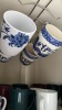 Blue and White Willow-Pattern Ceramic Mugs with Other Mugs and Glassware - 6
