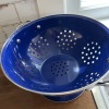 Blue Metal Colander with Handles - 2