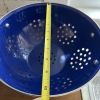 Blue Metal Colander with Handles - 4