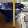 Blue Metal Colander with Handles - 5