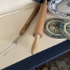 Assorted Blue and White Plates, Platter, Trivets, Etc. - 2