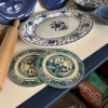 Assorted Blue and White Plates, Platter, Trivets, Etc. - 3