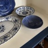 Assorted Blue and White Plates, Platter, Trivets, Etc. - 4