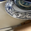 Assorted Blue and White Plates, Platter, Trivets, Etc. - 16