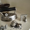 Miniatures, Pewter and Pottery Lot (with tiny kitty and baby tools) - 3