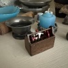 Miniatures, Pewter and Pottery Lot (with tiny kitty and baby tools) - 4