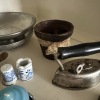 Miniatures, Pewter and Pottery Lot (with tiny kitty and baby tools) - 6