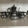 Van Bergh Quadruple Plate Tea Set, Floral Engraving