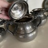 Van Bergh Quadruple Plate Tea Set, Floral Engraving - 9