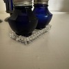 Two Sets of Cobalt Glass Salt and Pepper Shakers - 7