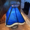 Small Blue Stained Glass Style Table Lamp - 2