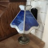Small Blue Stained Glass Style Table Lamp - 5