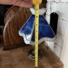 Small Blue Stained Glass Style Table Lamp - 6
