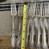Heavy Silver Plated Forks: 3 Reed & Barton 12 Star Mark with Rose Pattern - 8