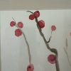 Framed Signed Watercolor Painting of Red Berries - 3
