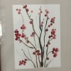Framed Signed Watercolor Painting of Red Berries - 4