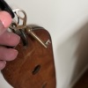 Antique Wooden Sock Stretcher and Skeleton Key - 5