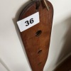 Antique Wooden Sock Stretcher and Skeleton Key - 8