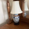 Ceramic Blue and White Floral Table Lamp