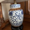 Ceramic Blue and White Floral Table Lamp - 2