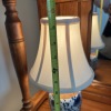 Ceramic Blue and White Floral Table Lamp - 9