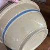 Stoneware Mixing Bowl with Blue Bands - 6
