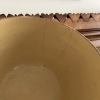 Set of Yellow Ware Bowls with Blue Bands and "Simplify" Wooden Sign - 9