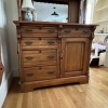 Antique Victorian Oak Sideboard With Mirror - 3