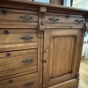 Antique Victorian Oak Sideboard With Mirror - 5
