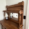 Antique Victorian Oak Sideboard With Mirror - 6
