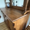 Antique Victorian Oak Sideboard With Mirror - 7