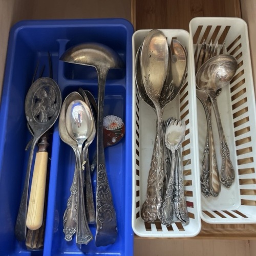 Assorted Antique and Vintage Silverplate Flatware