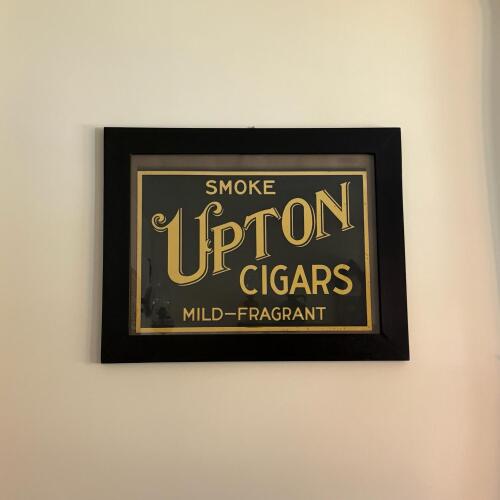 25.75" x 20" Framed Upton Cigars Advertising Sign by Kemper-Thomas Co.