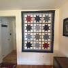Patchwork Sawtooth Star Hand-Made Quilt Wall Hanging
