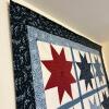 Patchwork Sawtooth Star Hand-Made Quilt Wall Hanging - 2