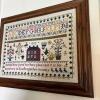 21" x 16.5" Framed Cross-Stitch Sampler with Inspirational Verse - 5
