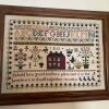 21" x 16.5" Framed Cross-Stitch Sampler with Inspirational Verse - 6